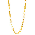 solid paperclip chain 14k 20"