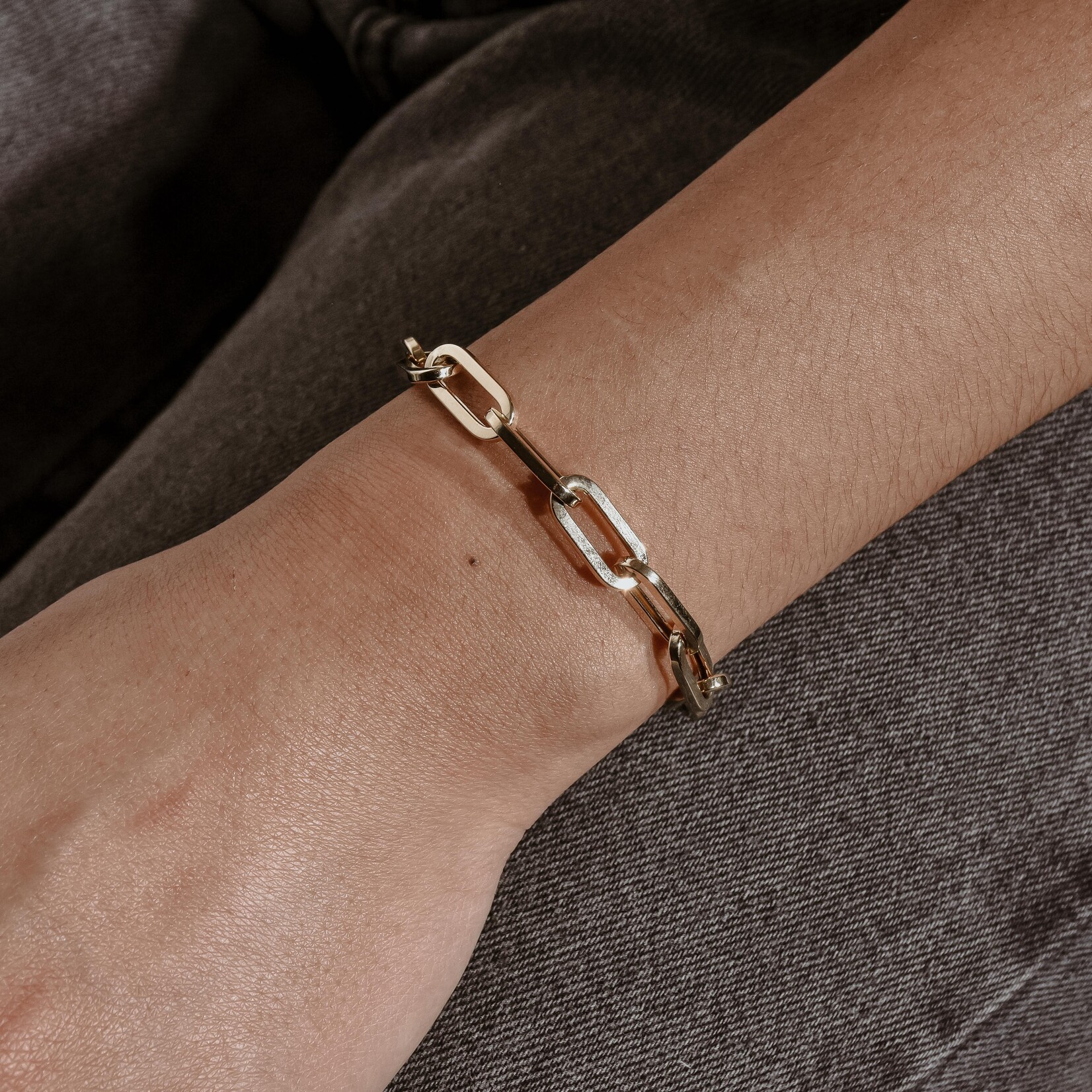 Paperclip Bracelet 14k