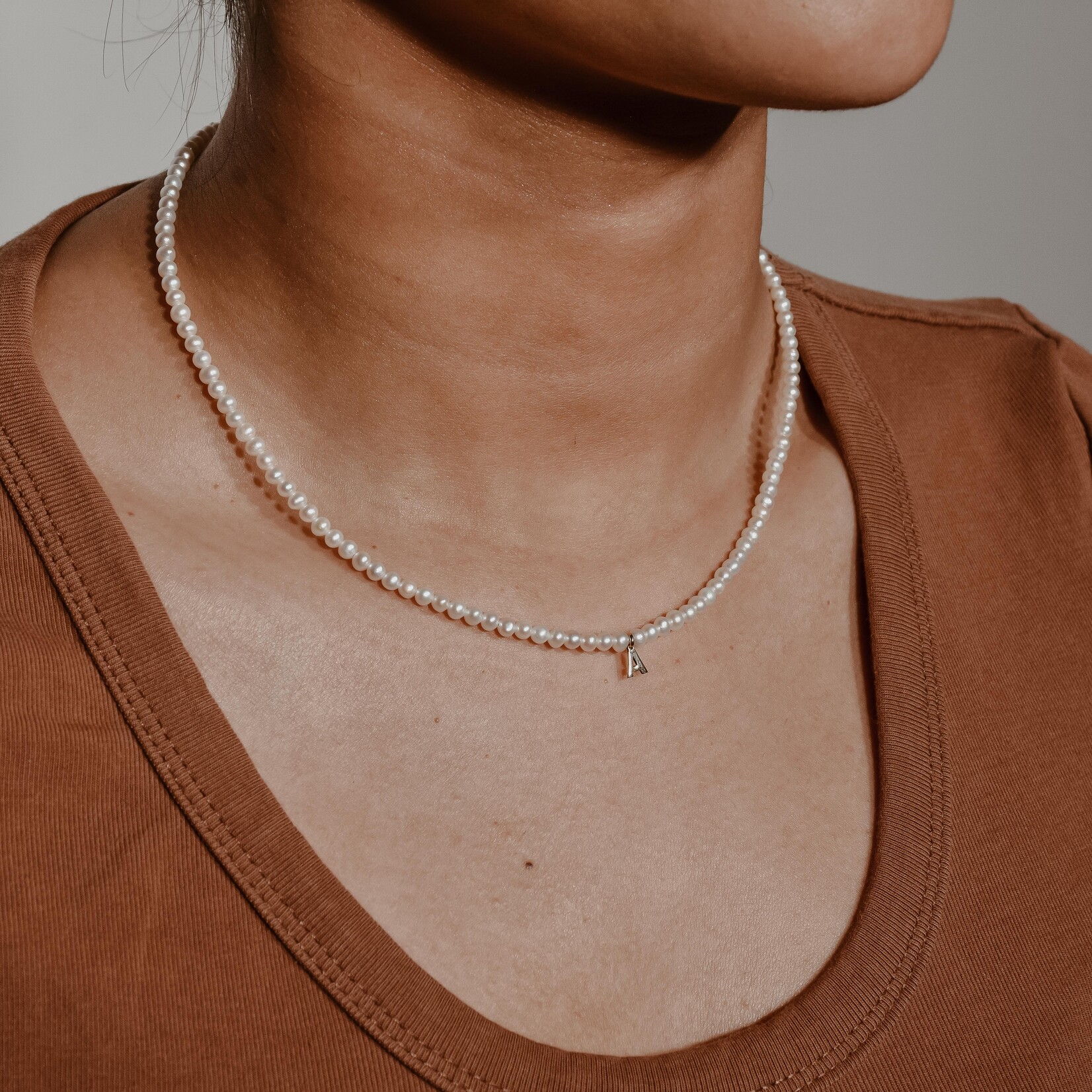 The Pearline Initial Necklace