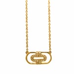 diamond paperclip necklace 14k