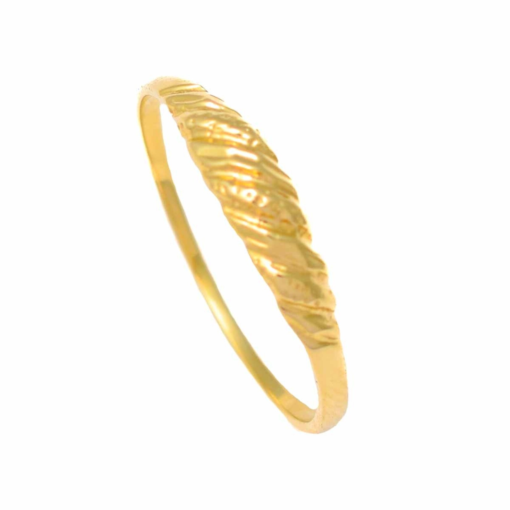 Small Textured Dome Ring 10k