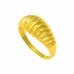 Ribbed Dome Ring 10k