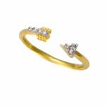open arrow diamond ring 10k
