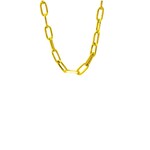 hollow paperclip chain 10k 16" 3mm