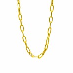 hollow paperclip chain 10k 20" 3mm