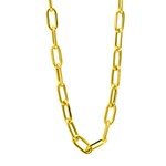 hollow paperclip chain 10k 20" 4mm