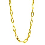 hollow paperclip chain 10k 22" 4mm