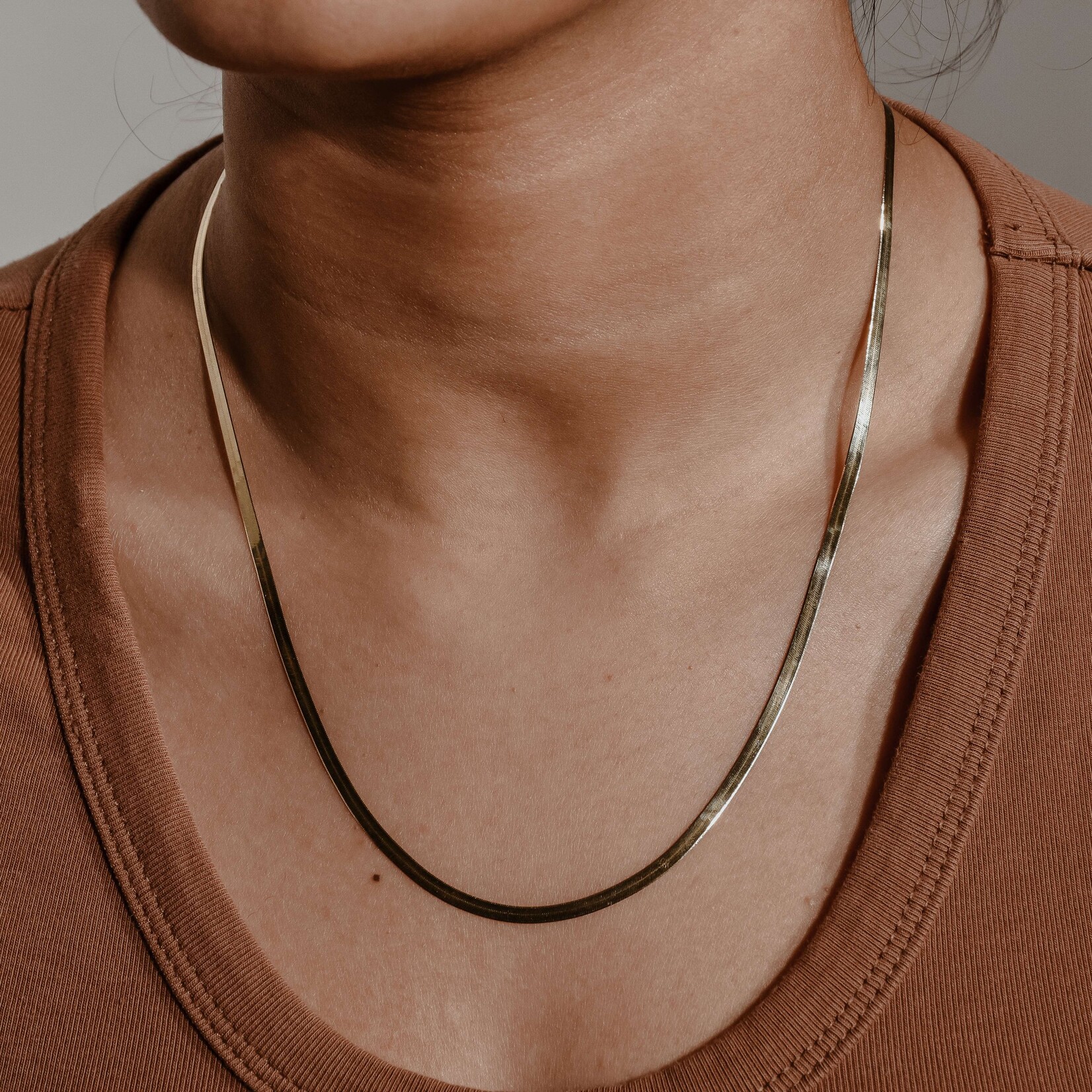 herringbone chain 10k 20" 3mm