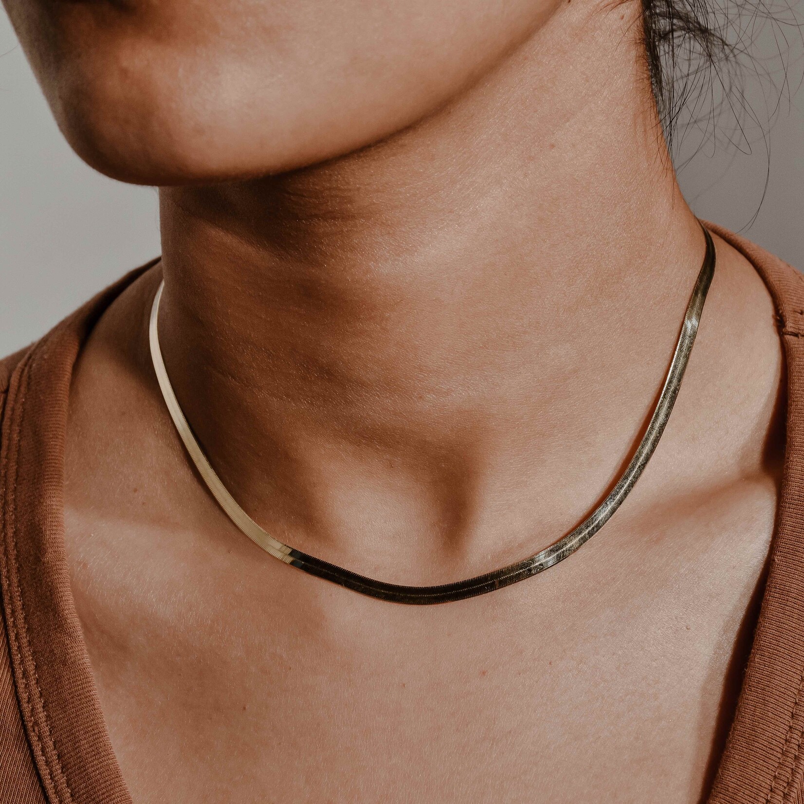 Herringbone chain 10k 16" 4mm
