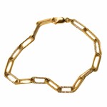 DIAmond PAPERCLIP BRACELET 14k