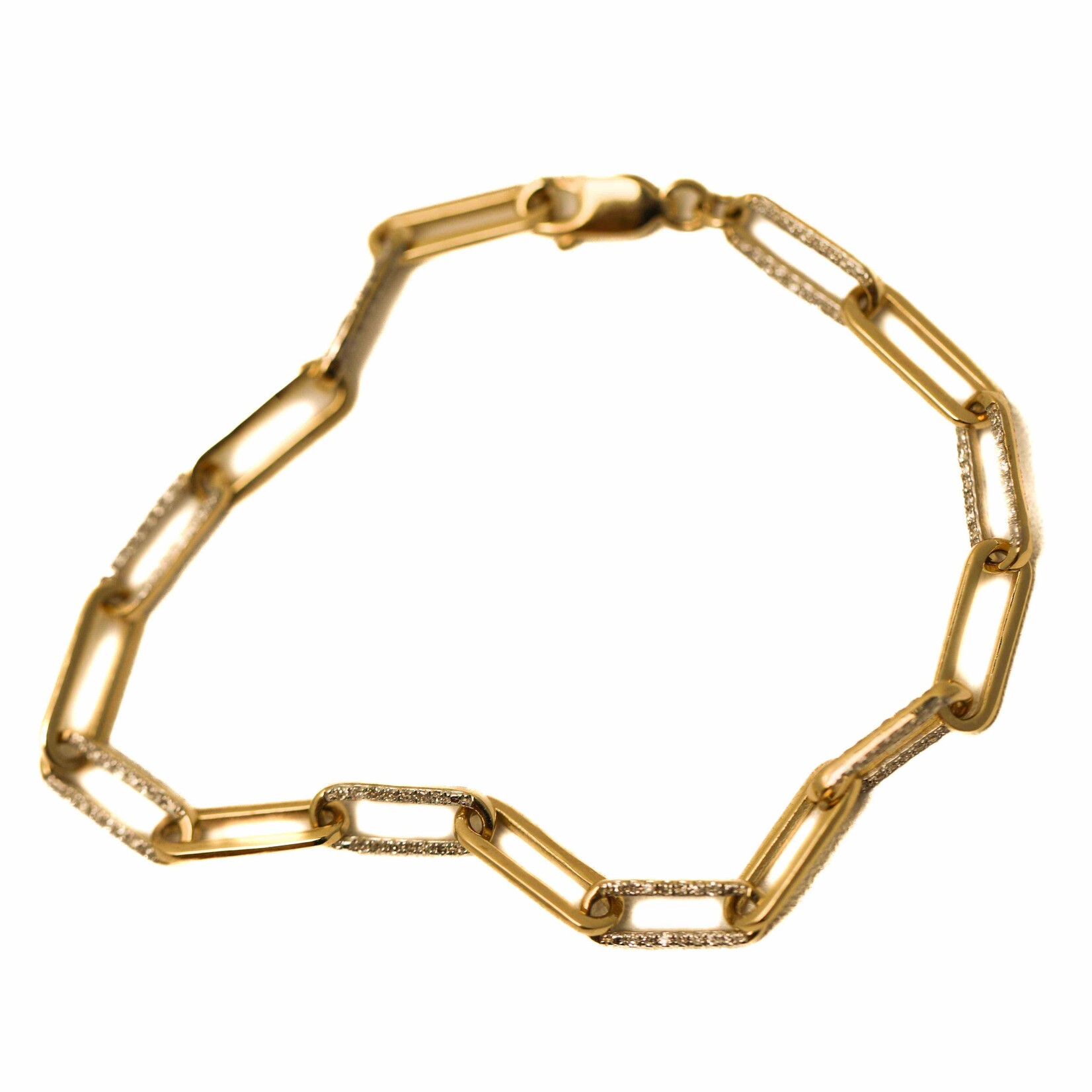 DIAmond PAPERCLIP BRACELET 14k