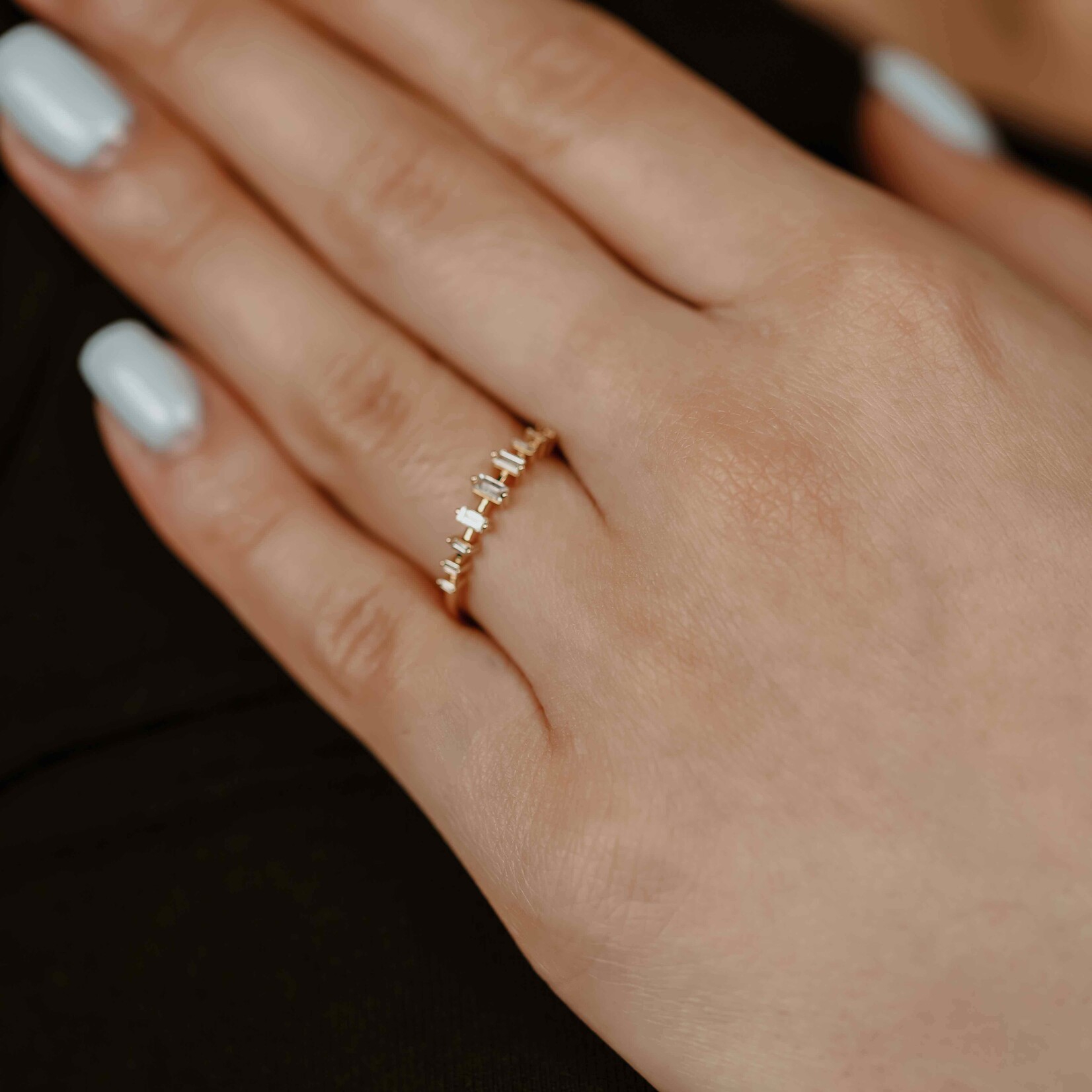 DIAmond baguette RING 14k