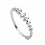 DIAmond white baguette band 14k