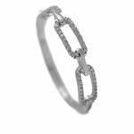 diamond OPEN LINK RING white 14k