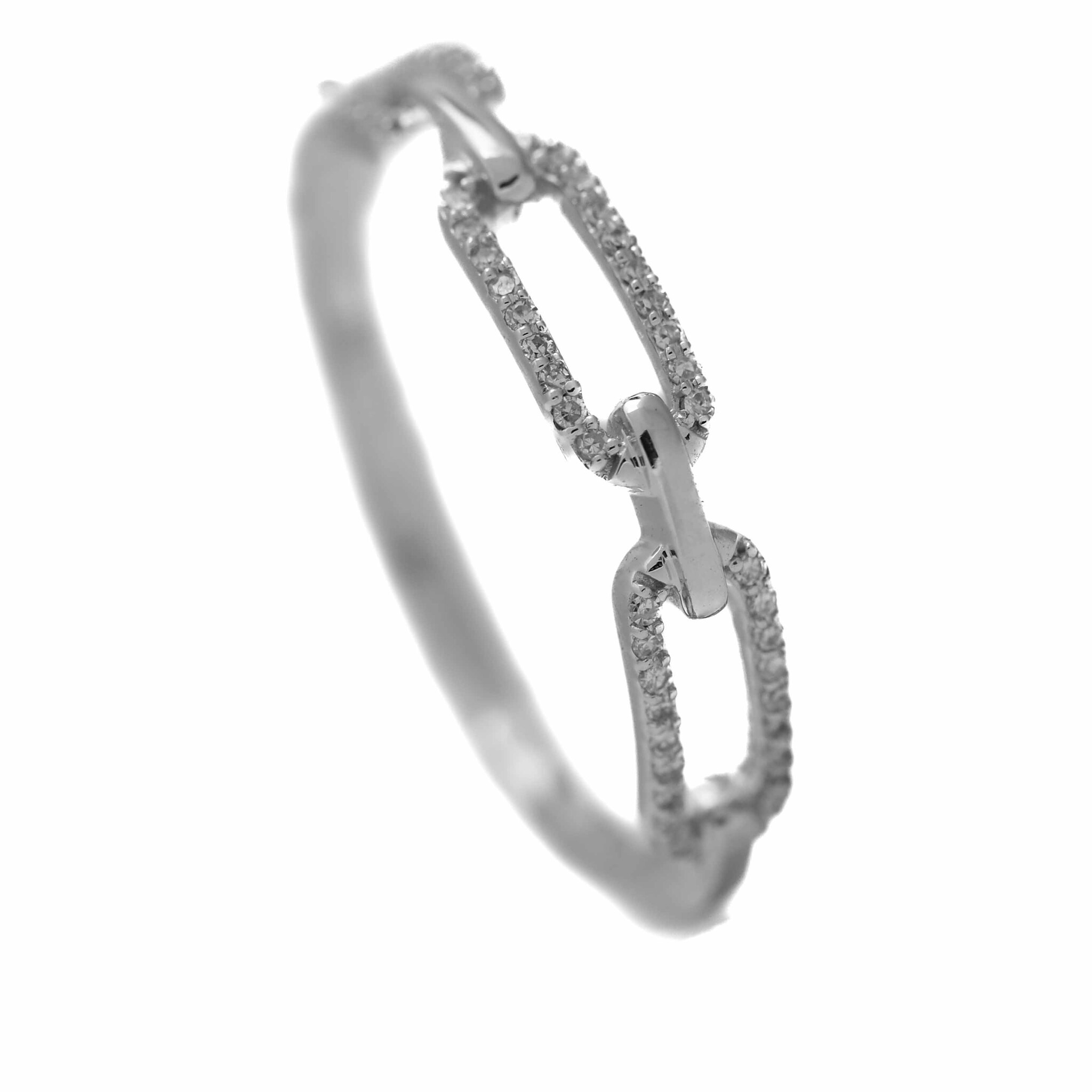 14k wg リング 14K WG 0.10CT OPEN LINK RING SZ 7 - Lavalor Jewelry