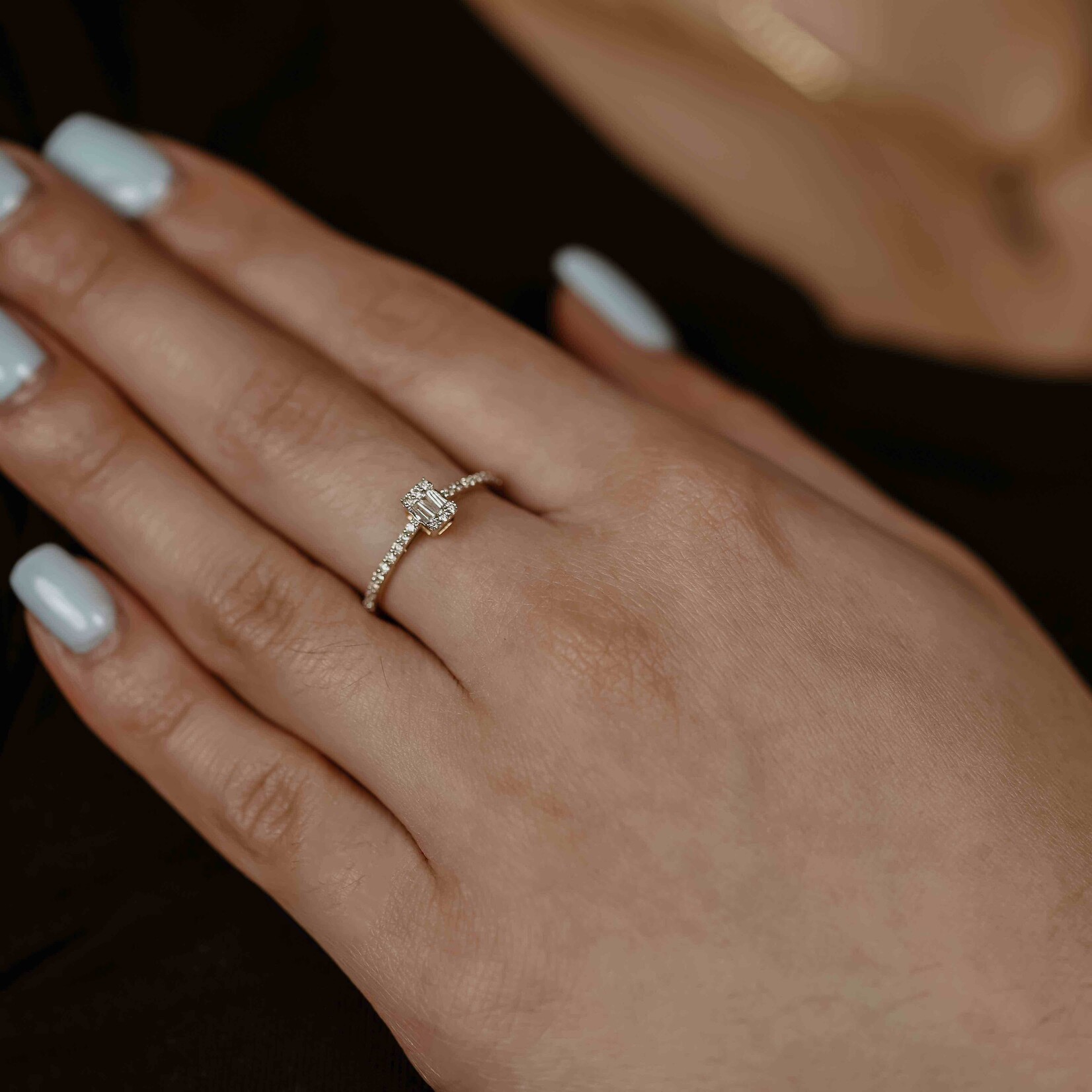 DIAmond baguette RING 14k