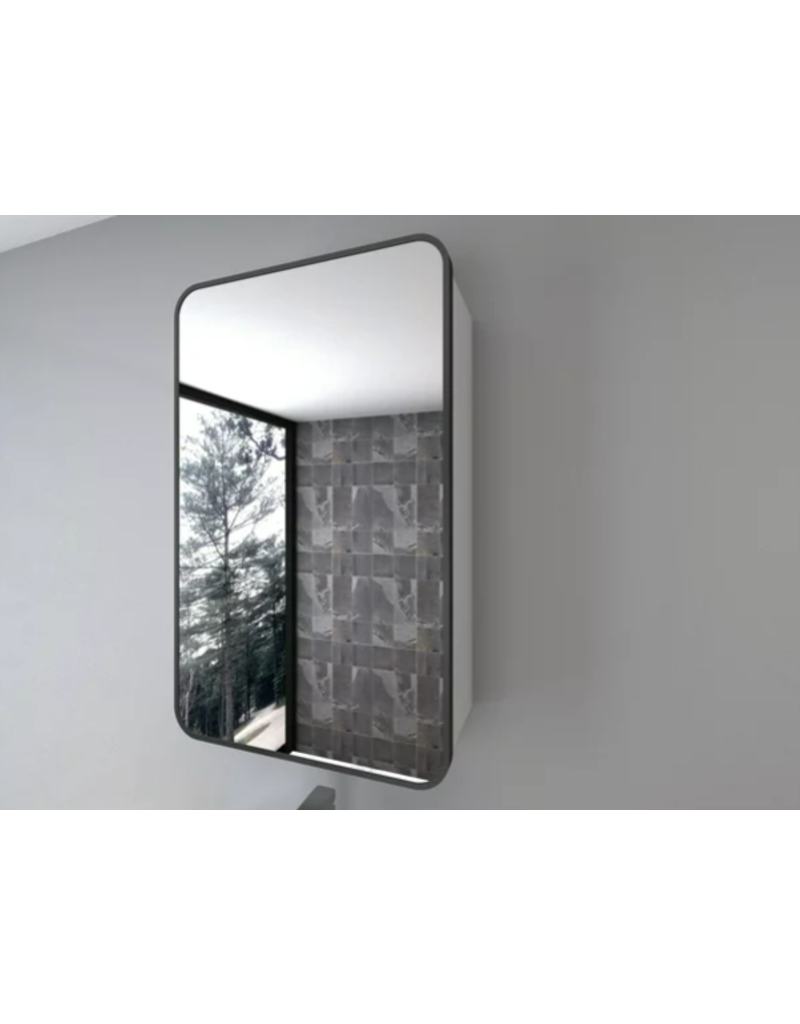 Better Homes & Gardens Matte Black Aluminum Frame Wall Mount Mirror Medicine Cabinet