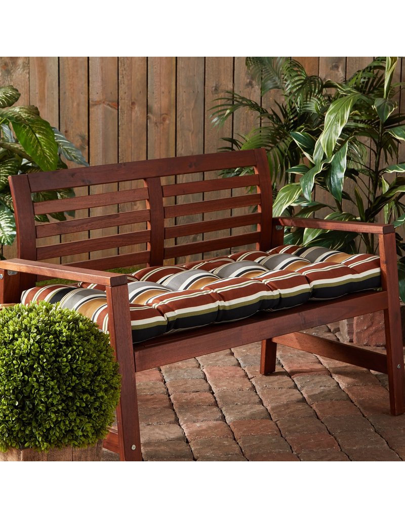 Brick Stripe 51 x 18 in. Outdoor Bench Cushion