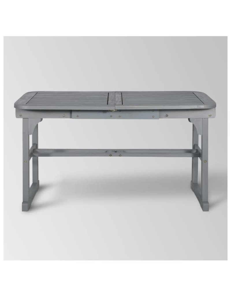 Manor Park Wood Outdoor Patio Extendable Dining Table, Grey Wash
