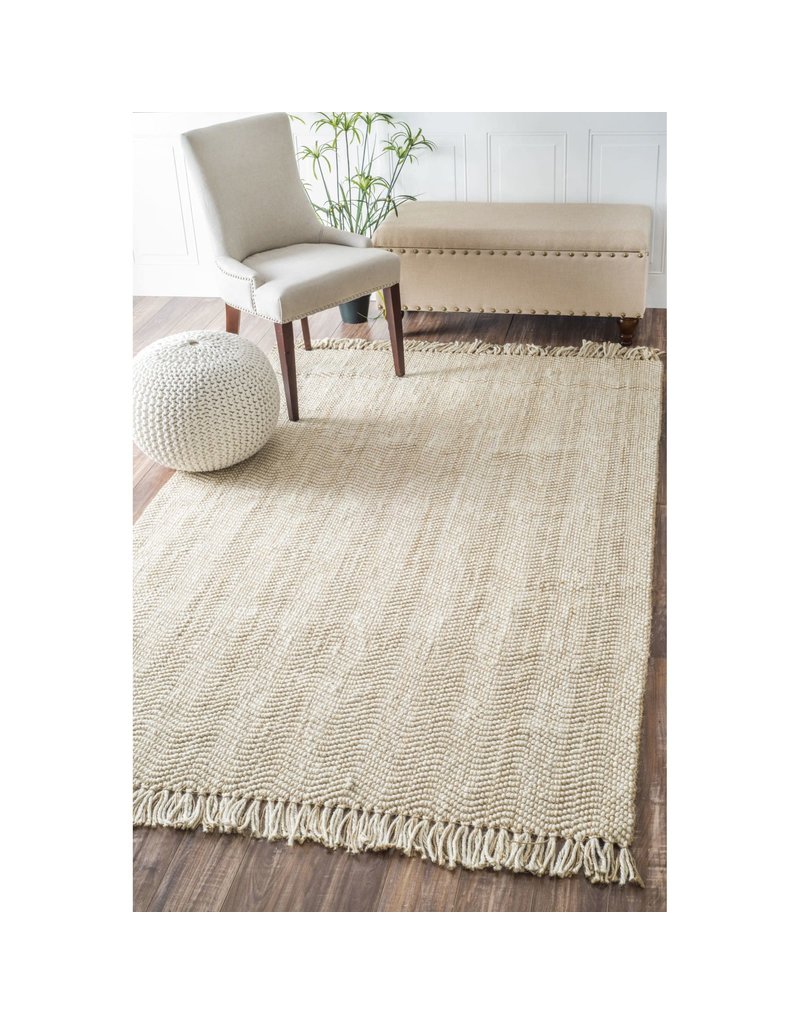 nuLOOM Wavy Chevron Jute Accent Rug, 3 x 5, Natural