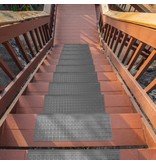 Ottomanson Easy Clean, Waterproof, Low Profile Non-Slip Indoor/Outdoor Rubber Stair Treads, 10 x 25.