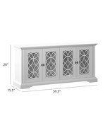 Sideboard with Tempered Glass Panels with Tempered Glass Panels