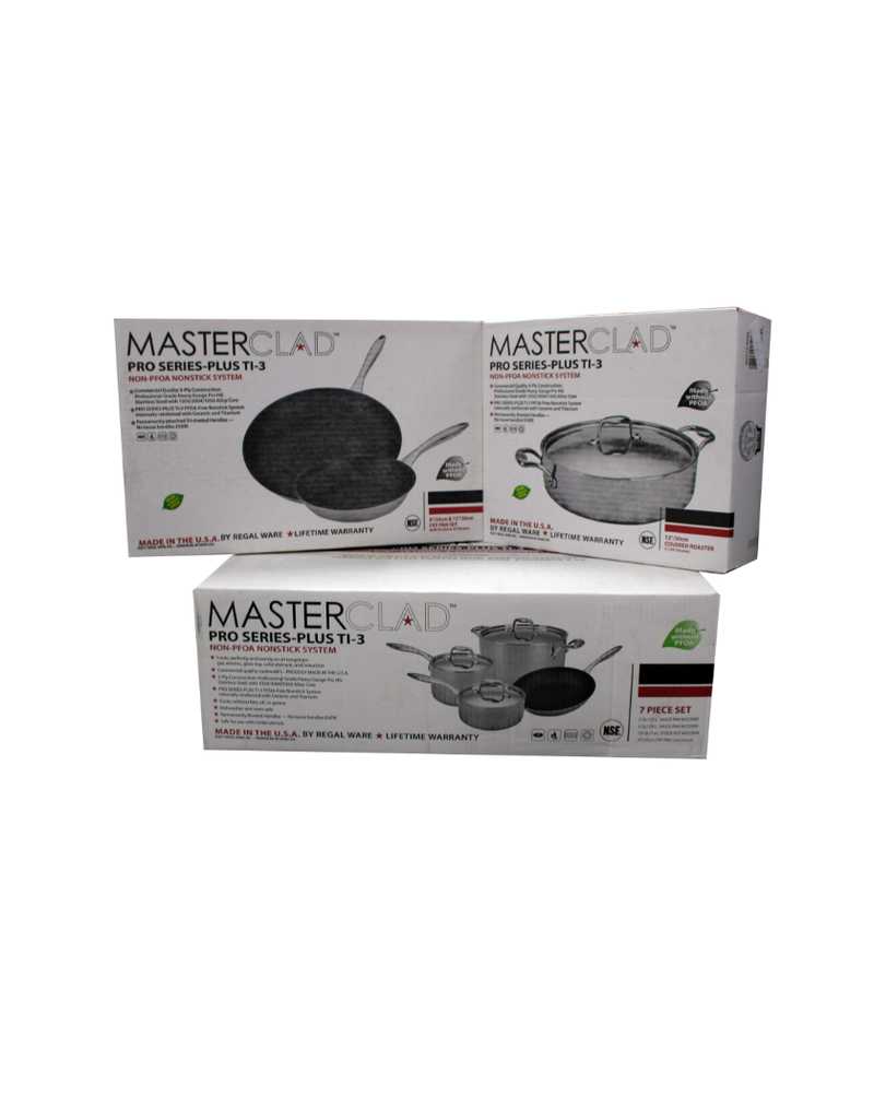 MasterClad Pro Series-Plus TI-3 Nonstick Stainless Steel 11 Piece Cookware Set