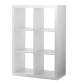 Better Homes & Gardens 6-Cube Storage Organizer, White Texture