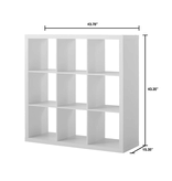 Better Homes & Gardens 9-Cube Storage Organizer, White Texture