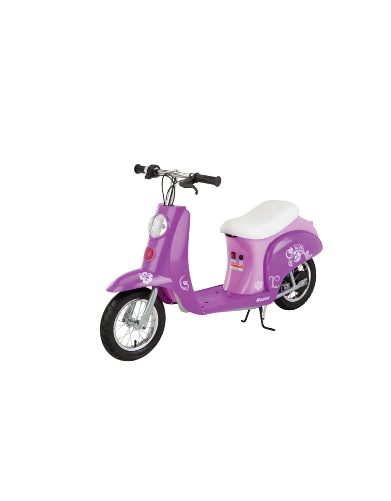 Razor Pocket Mod Miniature Euro-Style Electric Scooter - Kiki Purple, for Kids and Teens Ages 13+, V