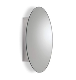 Croydex, Wall Mounted, Tay Oval, Stainless-Steel, Mirror Medicine Cabinet, - 17 x 12 x 4
