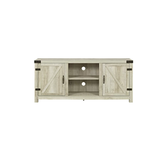 Woven Paths Modern Farmhouse Barn Door TV Stand for TVs up to 65, White Oak