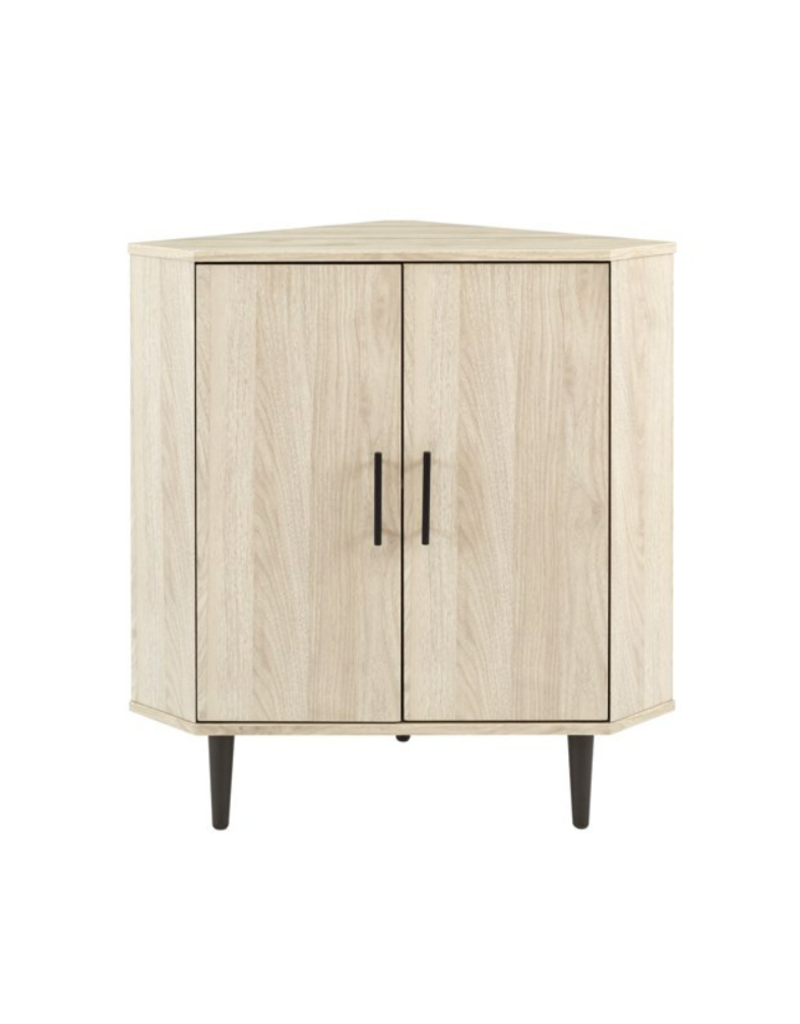 Manor Park Contemporary Corner Accent Cabinet with 2 Doors, Birch