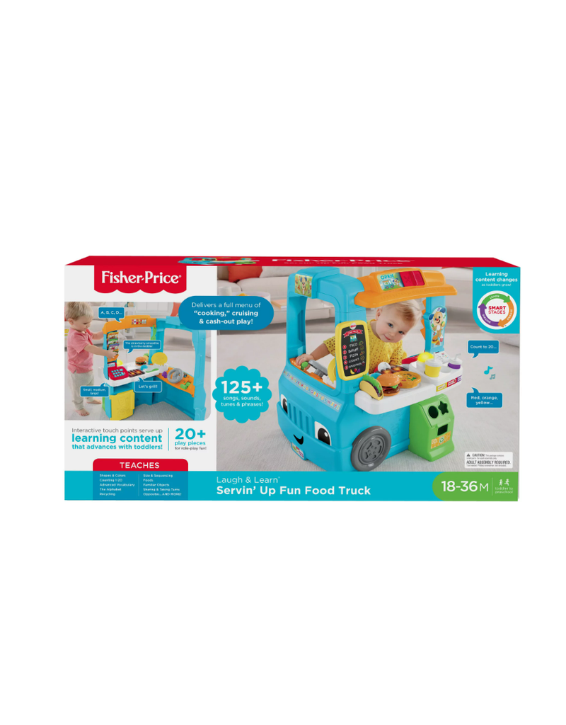 Fisher-Price Laugh & Learn Servin Up Fun Food Truck, Interactive Toddler Toy