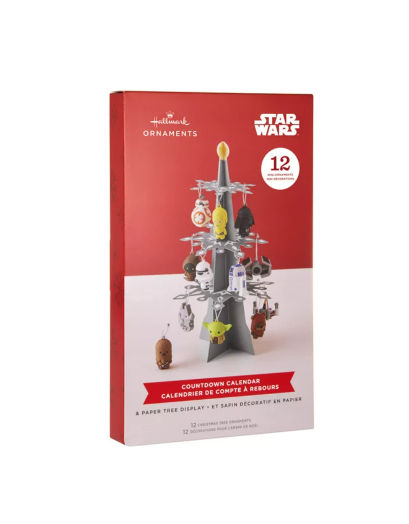Hallmark Ornaments (Star Wars Countdown Calendar Miniature Christmas Tree Set With 12 Mini Ornaments