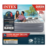 Intex 20 Dura-Beam Deluxe Raised Air Bed Mattress with Internal Pump - Queen
