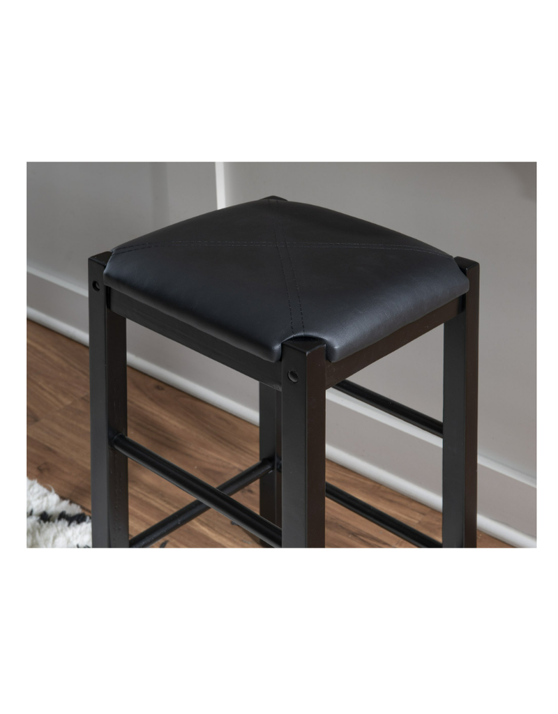 Linon Lancer Backless 25 Counter Stools, Set of Two, Black