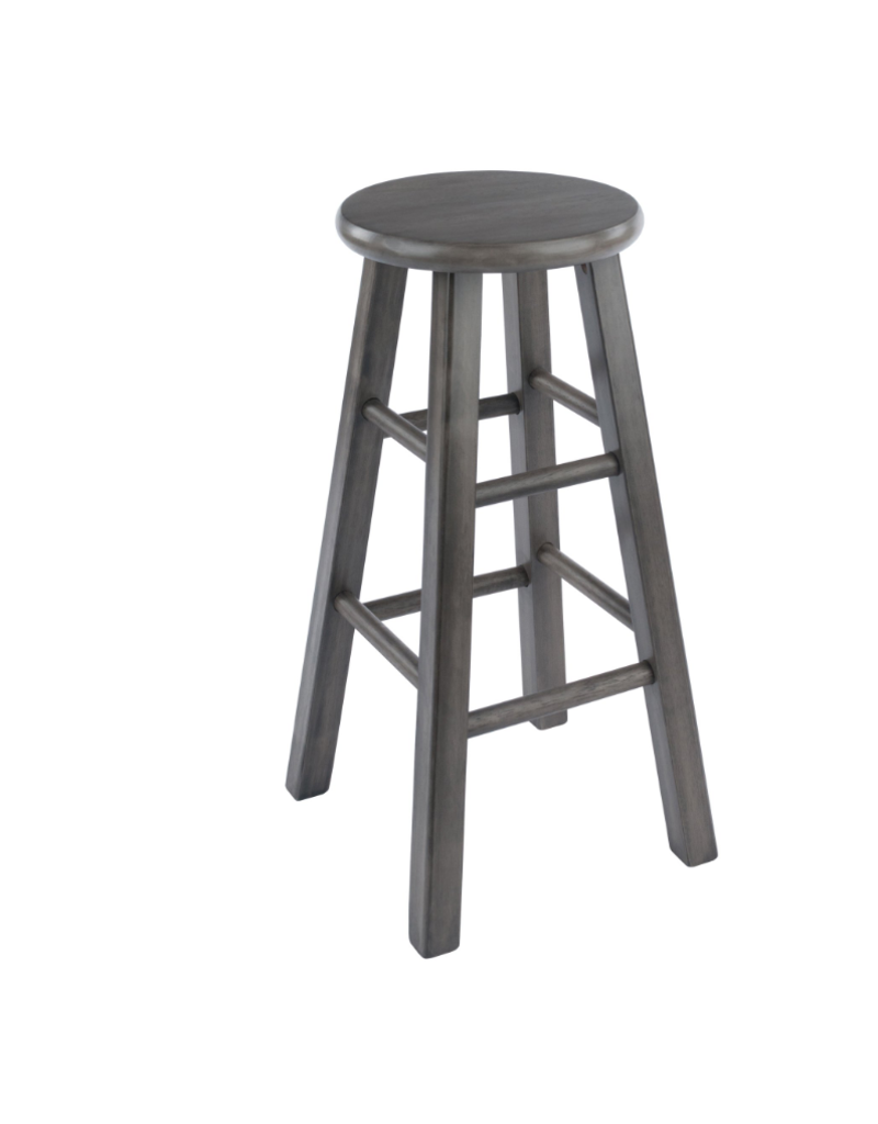 Winsome Wood Ivy 24 Counter Stool, Rustic Gray