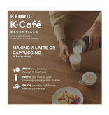 Keurig K-Cafe Essentials Single Serve K-Cup Pod Coffee, Latte and Cappuccino Maker, Black