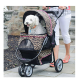 Gen7Pets Promenade Dog Carrier Stroller, Cheetah, 35L x 21W x 39H
