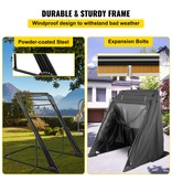 VEVORbrand Heavy Duty Motorcycle Storage Shed, Bike Scooter Cover Tent Shelter, Portable Waterproof