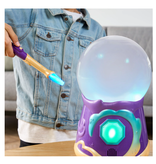 Magic Mixies Magical Misting Crystal Ball with Interactive 8 inch Blue Plush Toy and 80+ Sounds and
