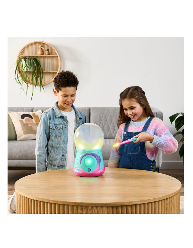 Magic Mixies Sparkle Magic Crystal Ball with Exclusive Interactive 8 inch Sparkle Plush Toy and 80+