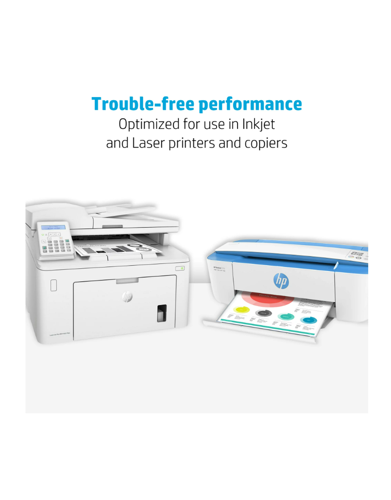 HP Printer Paper, Multipurpose, 8.5 x 11, 20 lb., 96 Bright, 5 Ream Case - 2500 Sheets