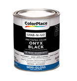 ColorPlace Ready to Use Interior Paint, Onyx Black, 1 Quart, Semi-Gloss