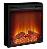 AltraFlame 18" Glass Front Electric Fireplace Insert in Black