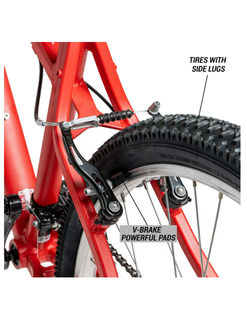 Decathlon Rockrider ST50, 21 Speed Aluminum Mountain Bike, 26, Unisex, Red, Medium