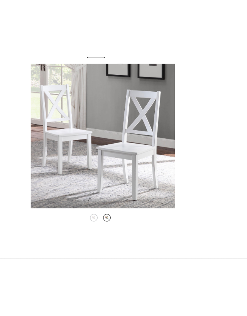 Better Homes & Gardens Maddox Crossing Dining Chairs, Set of 2, White