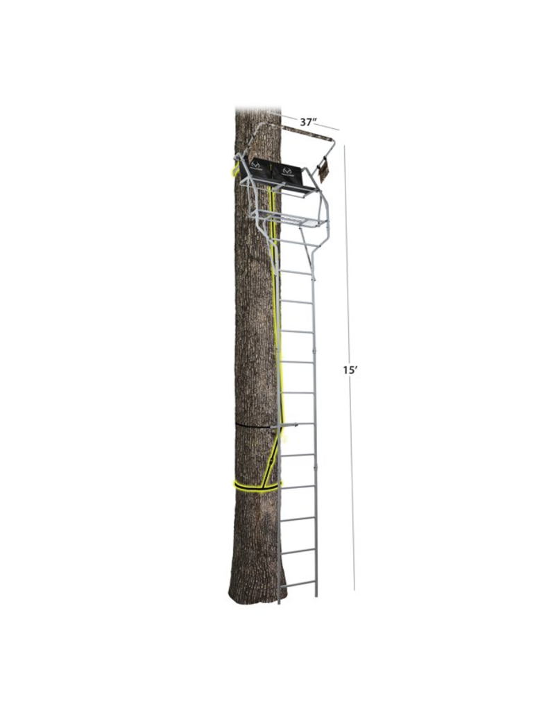 Realtree 18 Double Trouble 2-Person Steel Hunting Ladder Treestand