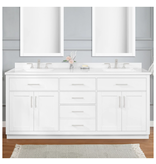 Ove Decors Bailey 72 W x 22 D Freestanding Bathroom Vanity with Double Sink, Pure White